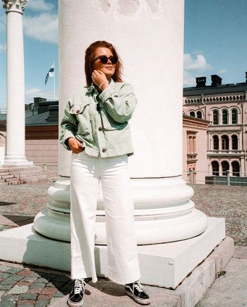 Vans Old Skool Classic Suede/Canvas worn by Annika on @annikaollila