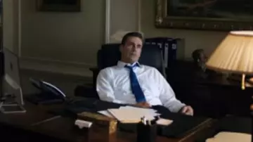 Blue Tie worn by Jon Hamm in THE REPORT Trailer (2019) Adam Driver, Amazon prime drama series