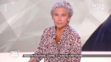 La chemise léopard de Élisabeth Quin dans 28 minutes