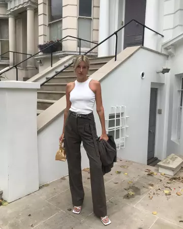 White tank top worn by Camille Charriere on @camillecharriere
