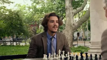 Light blue long sleeves shirts worn by Paul Asher (Brenton Thwaites) in An Interview with God