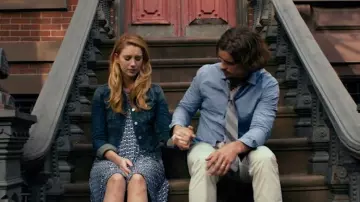 Light beige pants worn by Paul Asher (Brenton Thwaites) in An Interview with God
