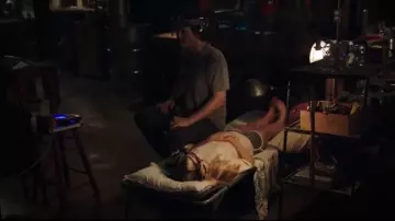 Dark grey shirt worn by William Foster (Keanu Reeves) in Replicas