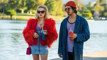 Furry blue cardigan worn by Ulysses Zane (Avan Jogia) in Now Apocalypse (S01E08)