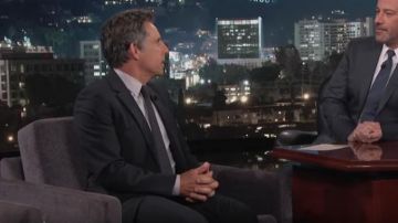 Pantalones negros usados por Ben Stiller en Jimmy Kimmel Live! agosto, 6 2019