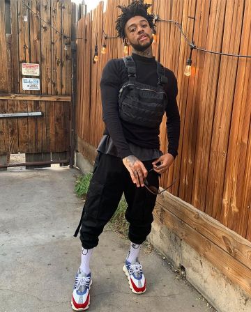 Versace Chain Reaction Sneakers worn by Scarlxrd on his instagram.