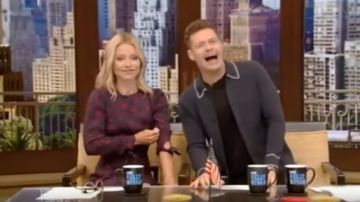 Purple dress worn by Kelly Ripa on LIVE with Kelly and Ryan
