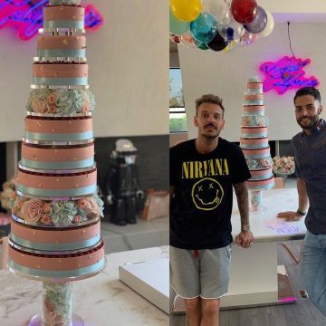 Le short Amiri porté par M. Pokora sur le compte Instagram de @world.matt 