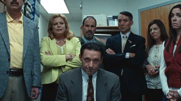 Imprimé cravate portée par Frank Tassone (Hugh Jackman) comme on le voit dans une Mauvaise Éducation