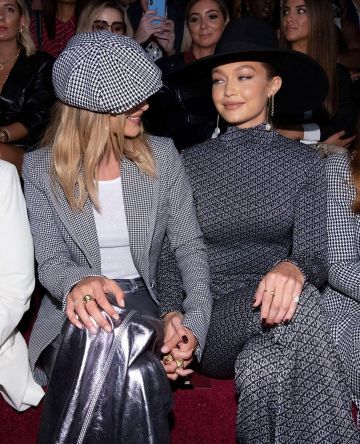 Tommy Hilfiger Zendaya Houndstooth Check Blazer worn by Bella Hadid at Tommy Hilfiger and Zendaya Fashion Show September 8, 2019