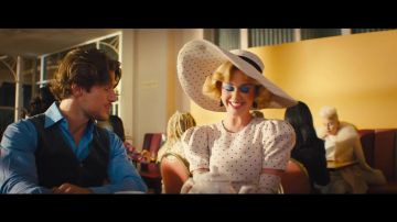 Polka dot mini dress in black and white worn by Katy Perry in the YouTube video Katy Perry - Small Talk (Official)