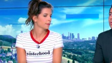 Le tee shirt rayé Sisterhood de Raphaele Marchal dans William à midi le 10.09.2019