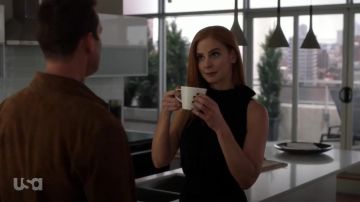 Prada embellished detail midi dress worn by Donna Paulsen (Sarah Rafferty) in Suits (S09E07)