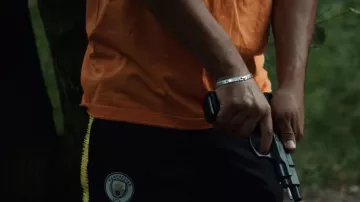 The jogging pants black and yellow Puma logo Manchester City worn by Niska in Niska - The area is mined (Clip Official)