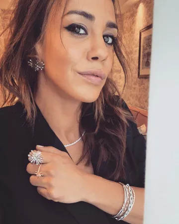 La bague diamant argent David Yurman portée par Alice Belaïdi sur le compte Instagram de @belaidialice à l'occasion du Festival du Film Américain de Deauville en septembre 2019