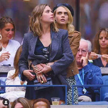 Isabel Marant Etoile blazer worn by Ashley Benson at the Ladies's Singles Last Match of the Us Open Metropolis September 7, 2019