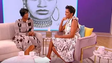 Proenza Schouler plaid long sleeve A-line sweater dress worn by Tamron Hall as seen in Tamron Hall SEPTEMBER 9, 2019