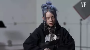 billie eilish wearing hoodie