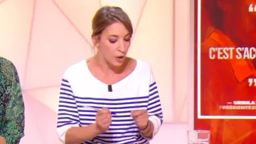 The sweater mariniére into a fine mesh of Nadia Daam in 28 minutes the 11.09.2019