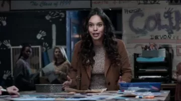 Madewell marled mockneck pull porté par Jessica Davis (Alisha Boe) dans les 13 Raisons pour lesquelles (S03E06)