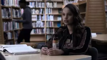 All Saints Atley Bomber Jacket worn by Jessica Davis (Alisha Boe) in 13 Reasons Why (S03E10)