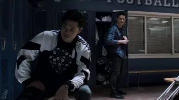 Adidas palmeston track jacket worn by Zach Dempsey (Ross Butler) in 13 Reasons Why (S03E12)