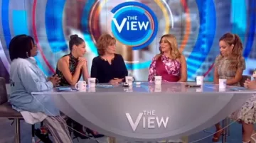 Kobi Halperin Juliette Embellished Silk Georgette Blouse worn by Joy Behar in The View September 5, 2019