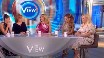 Victoria Beckham Snake Jacquard Sheath Dress worn by Sunny Hostin on The View September 5, 2019
