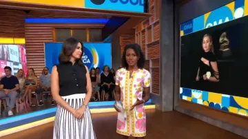 J.Crew Flare Sweater Skirt worn by Cecilia Vega on Good Morning America Weekend August 23, 2019