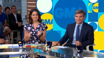 Kate Spade Splash Midi Dress worn by Cecilia Vega on Good Morning America Weekend August 26, 2019