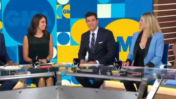Chaqueta A.L.C. Oren usada por Sara Haines en Good Morning America Weekend AGOSTO 29, 2019