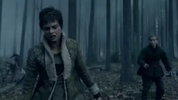 Coat with fur lapel worn by Vignette Stonemoss (Cara Delevingne) as seen in Carnival Row (Season 1 Episode 1)
