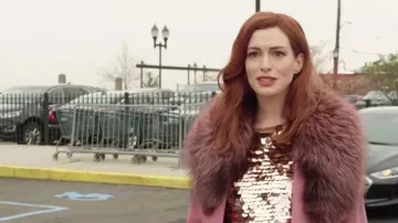 Pink sequins dress worn by Lexi (Anne Hathaway) in Modern Love (S01E03)