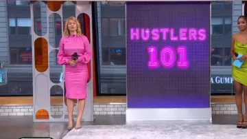 Veronica Beard top cicley usado por Sara Haines en Good Morning America Weekend SEPTIEMBRE 12, 2019