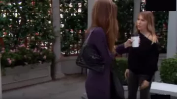 All saints black sweater worn by Chloe Mitchell (Elizabeth Hendrickson) as seen on The Young and the Restless September 13, 2019