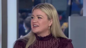 Zimmermann espionnage panneau de dentelle de la robe portée par Kelly Clarkson aujourd'Hui 9 SEPTEMBRE 2019