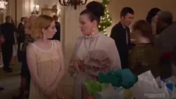 Marc jacobs rosette crepe jersey jumpsuit worn by Maggie (Debi Mazar) in Younger Season  6 Episode 12