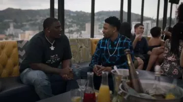 Travis Scott Black "I Went to Astro World" Camiseta usada por Vernon Littlefield (Donovan Carter) en Ballers Temporada 5-Episodio4