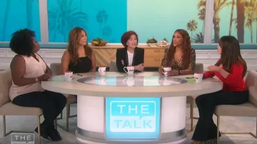 All Saints Kota Leppo print dress worn by Eve on The Talk SEPTEMBER 12, 2023