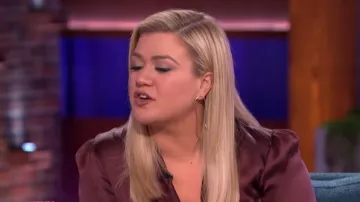 Zimmermann espionage dress worn by Kelly Clarkson on The Kelly Clarkson Show SEPTEMBER 13, 2019