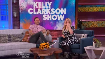 Alexander mcQueen black studded lace up boots worn by Kelly Clarkson on The Kelly Clarkson Show SEPTEMBER 16, 2019