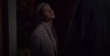 Ecote Chevron knit open cardigan worn by Abby (Elisha Cuthbert) in The Ranch Season 4 Episode 1