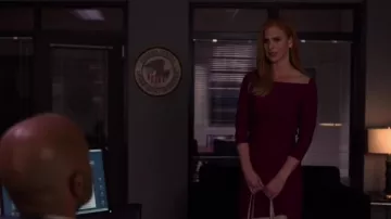 Roland Mouret witham dress worn by Donna Paulsen (Sarah Rafferty) in Suits Season 9 Episode 8