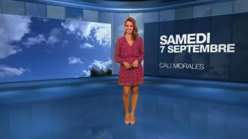 La Robe courte en voile imprimé de Cali Morales dans Météo de M6