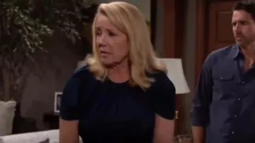 Jason Wu Collection Froncée en Jersey de Midi Robe portée par Nikki Reed Newman (Melody Thomas Scott) comme on le voit sur les Jeunes et Les Agités du 16 septembre 2019