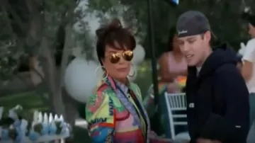 Versace printed shirt worn by (Kris Jenner) in Keeping Up with the Kardashians Season 17 Episode1