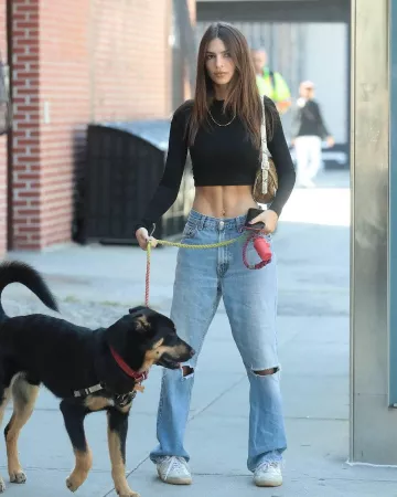 Adidas originals samba in white & black & clear granite worn by Emily Ratajkowski New York City September 17, 2019