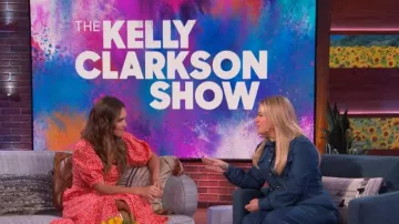 Rebecca Taylor Malia Floral Popeline Robe portée par Jessica Alba sur Le Kelly Clarkson Montrer le 17 septembre 2019