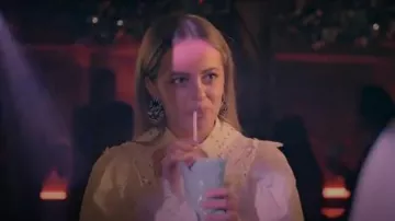 Jamais Entièrement Vêtus de blanc de la sicile shirt porté par (Eliza Batten) de Made in Chelsea la Saison 18, Épisode 3