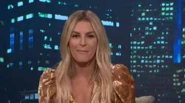 Ulla Johnson Camilla Velvet Devore Blusa usada por Morgan Stewart en E! Noticias SEPTIEMBRE 17, 2019